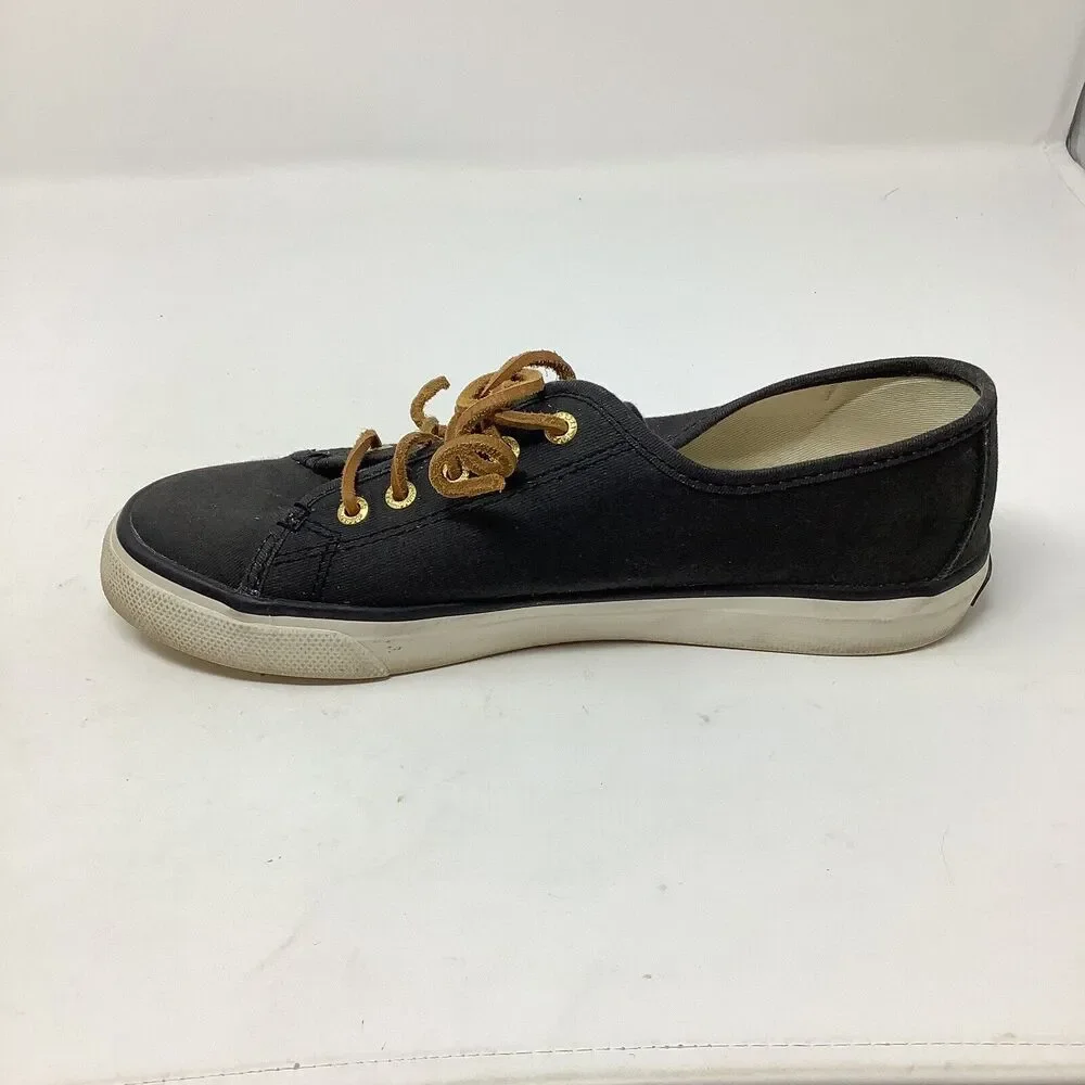 Sperry Top Sider‎ Seacoast Canvas Slip On Shoes Sneakers Women Sz 7.5 Navy Blue